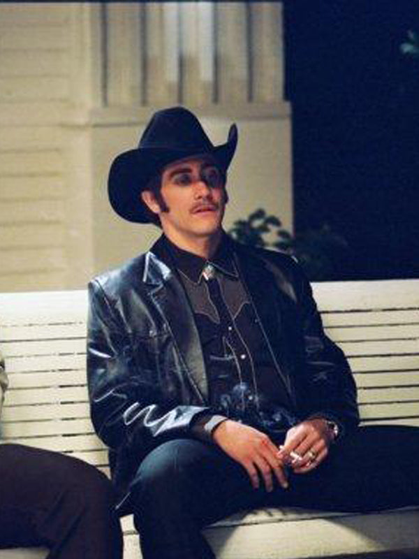 Brokeback Mountain Jake Gyllenhaal Black Leather Blazer Shop now