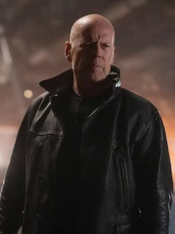 Bruce Willis Extraction Vintage Black Leather Jacket Shop now