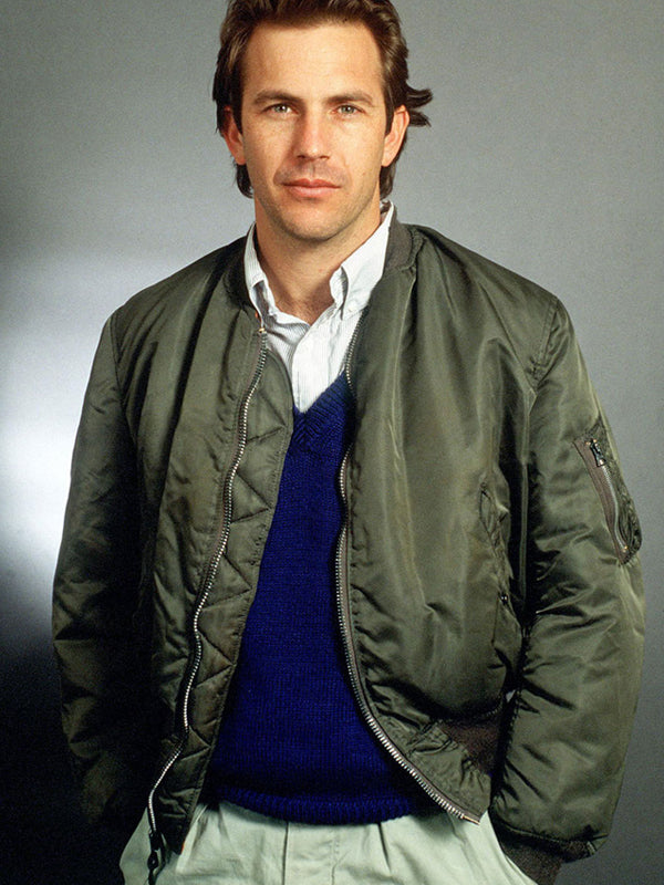 Bull Durham Kevin Costner Bomber Green Jacket