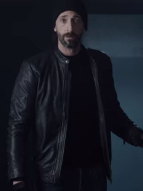 Bullet Head Adrien Brody Black Leather Jacket Easter Sale