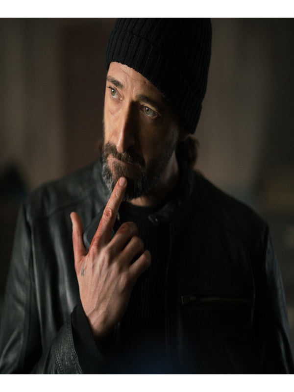 Bullet Head Adrien Brody Black Leather Jacket Shop now