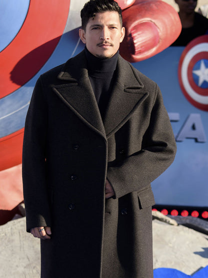 Captain America Brave New World Danny Ramirez Black Wool Coat Shop now
