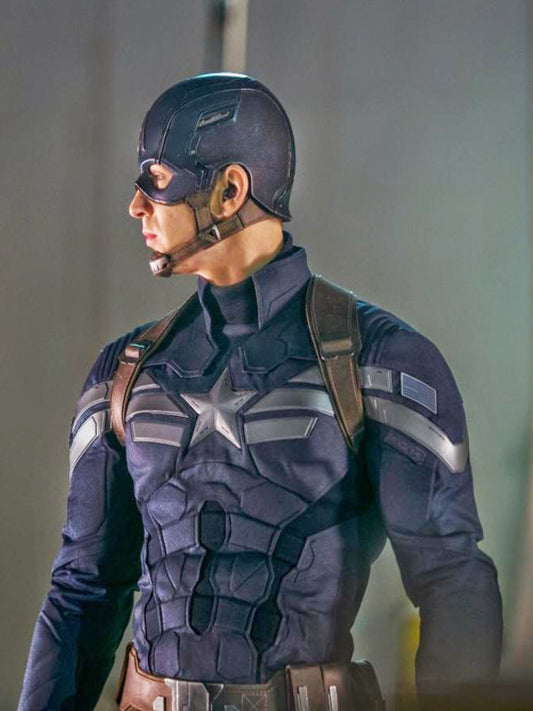 Captain America The Winter Soldier Leather Jacket Costume Buy now