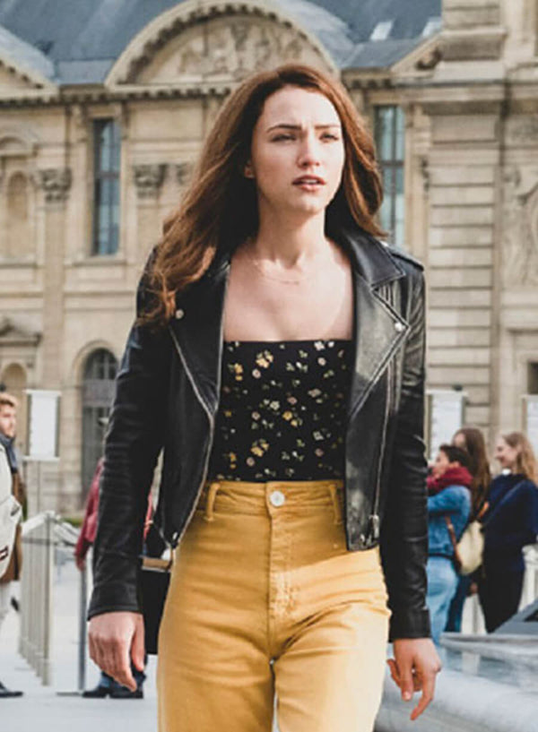Cara Bloom God Friended Me Black Leather Jacket Free Shipping UK USA Canada