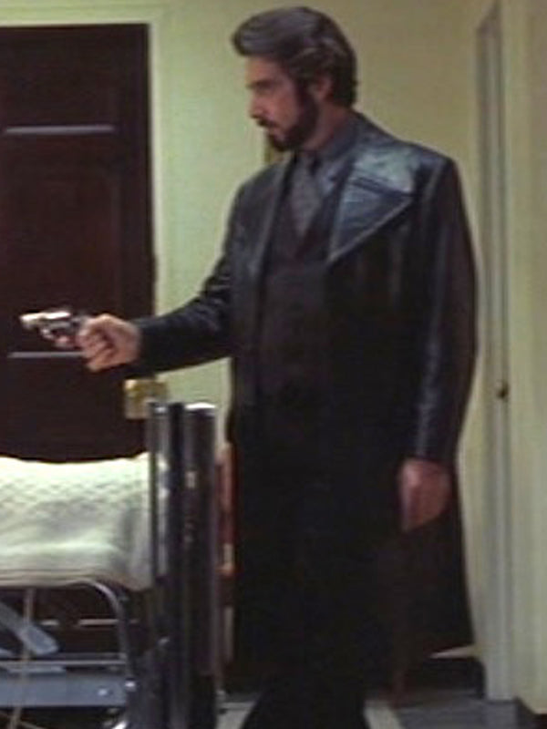 Carlito Brigante Al Pacino Black Vintage Leather Coat