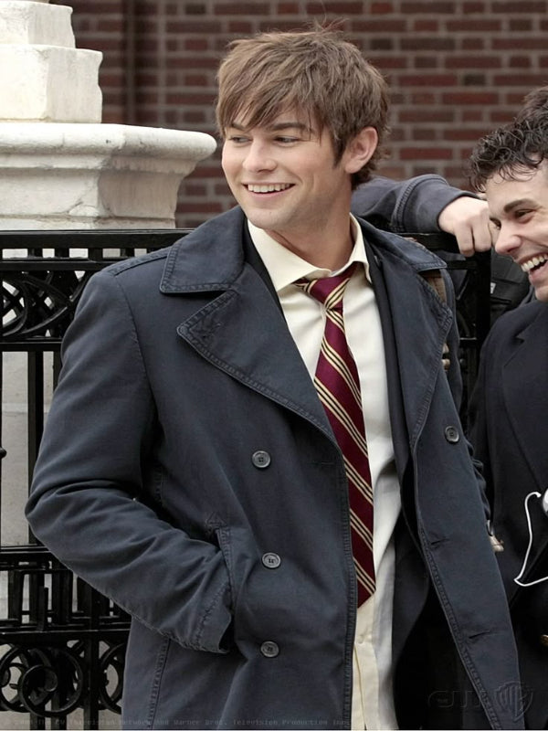 Chace Crawford Gossip Girl Black Cotton Coat Shop now