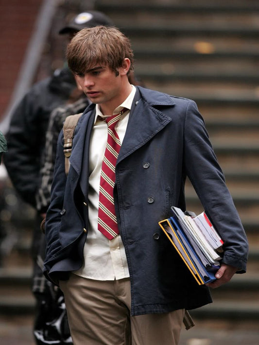 Chace Crawford Gossip Girl Black Cotton Coat