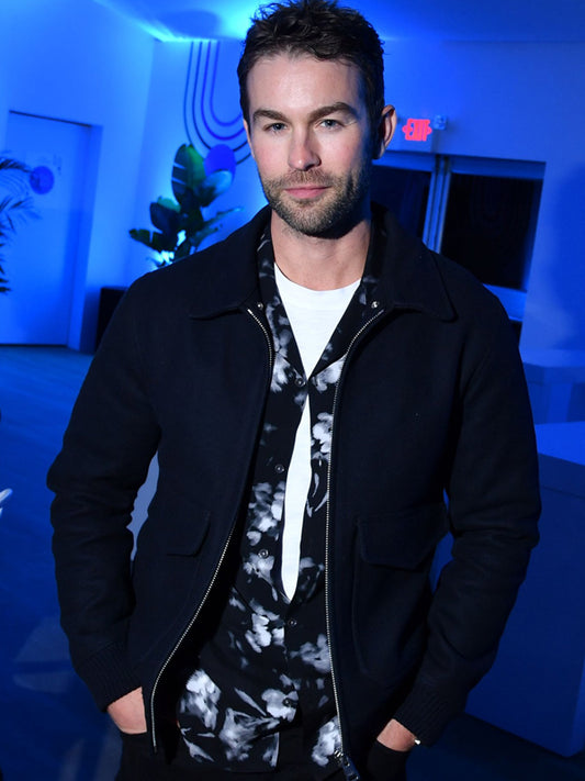 Chace Crawford Premiere Classic Blue Wool Jacket