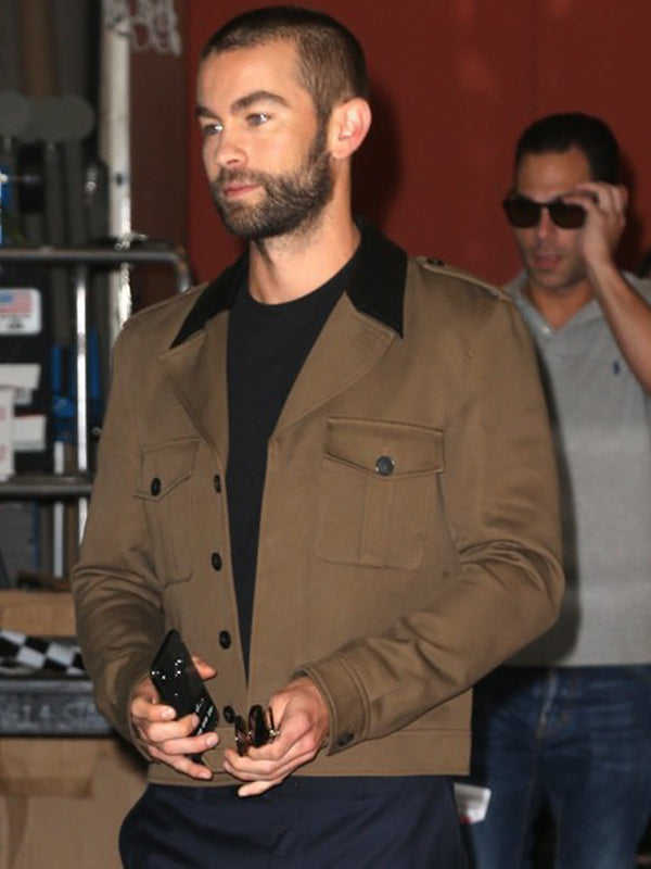 Chace Crawford Vintage Brown Wool Jacket on Sale