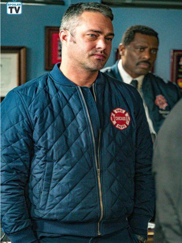 Chicago Fire Taylor Kinney Blue Puffer Jacket Black Friday Sale