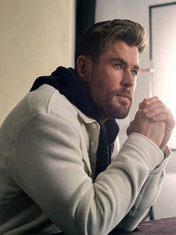 Chris Hemsworth Fashion Cream Wool Jacket Hot Sale