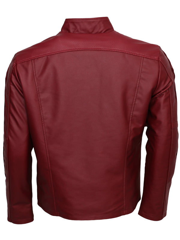 Chris Pratt Guardians Of The Galaxy Star Lord Maroon Leather Jacket Buy now