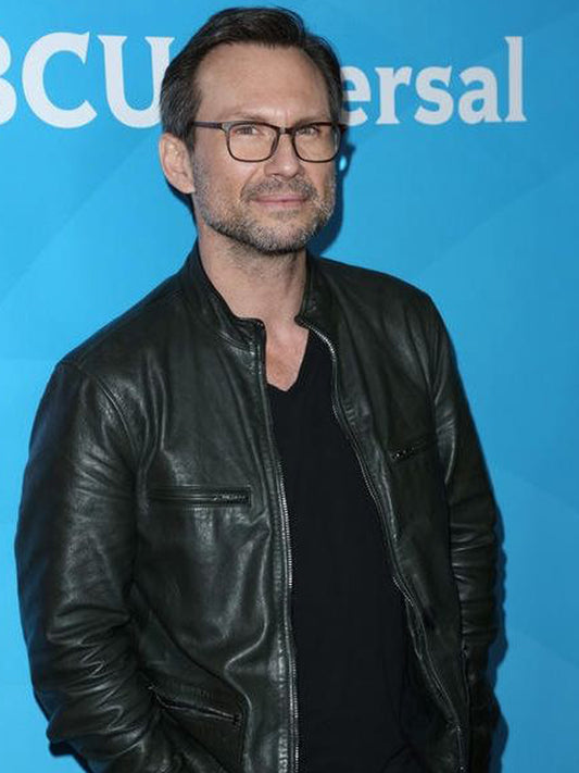 Christian Slater Black Leather Jacket