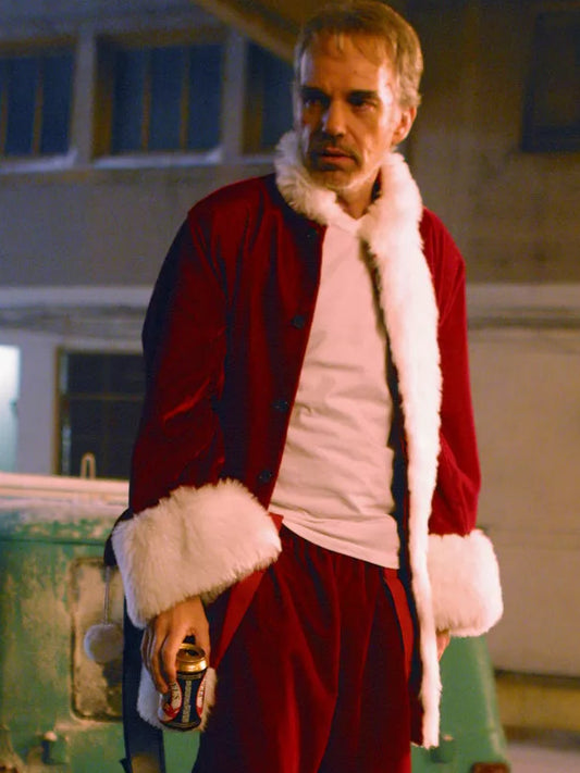 Christmas Bad Santa Billy Bob Red Velvet Coat