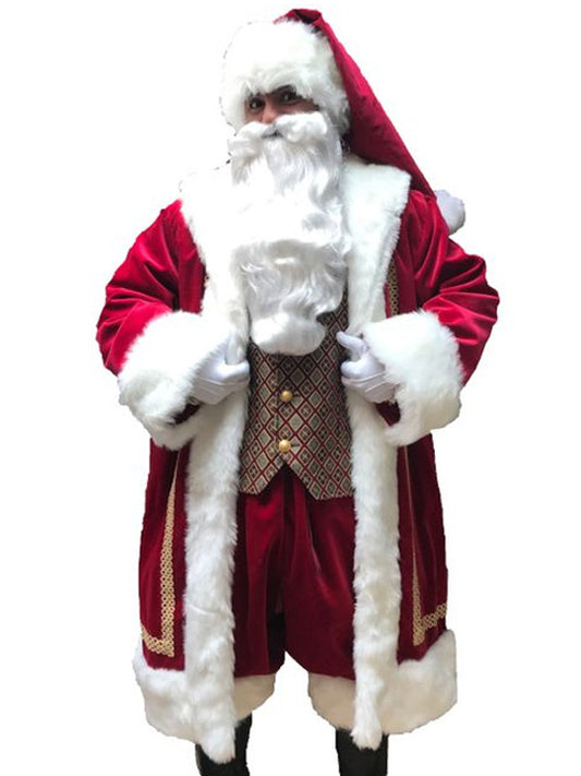 Christmas Bad Santa Claus Red Velvet Winter Coat