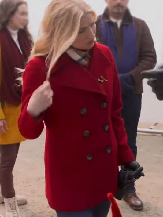 Christmas On Windmill Way Christa Taylor Brown Wool Red Coat