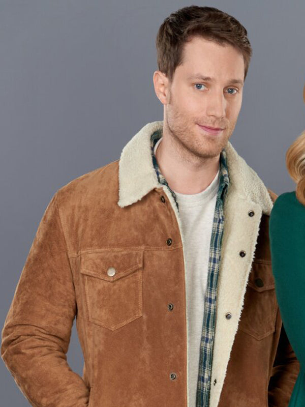 Christmas by Design Brown Leather Shearling Jacket Black Friday Sale
