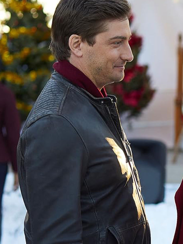 Christmas in Love Daniel Lissing Leather Jacket Black Friday Sale