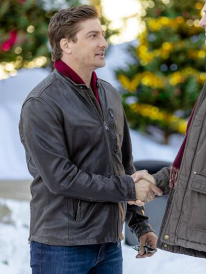 Christmas in Love Daniel Lissing Leather Jacket Christmas Sale