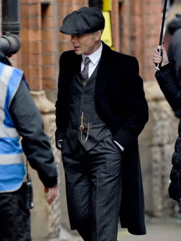 Cillian Murphy Peaky Blinders Tommy Shelby Wool Coat Free Shipping UK USA Canada