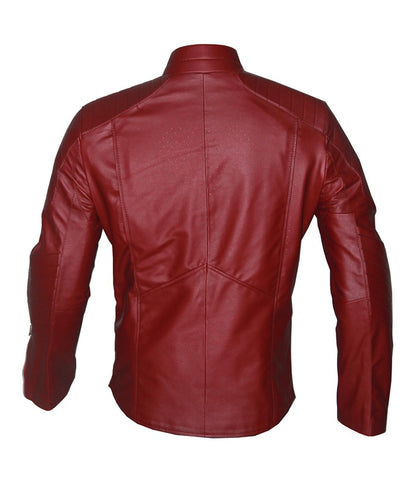 Clark Kent Smallville Superman Maroon Leather Jacket Costume Winter Sale