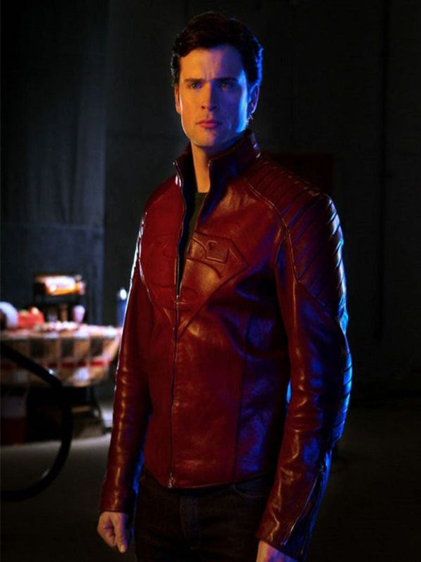 Clark Kent Smallville Superman Maroon Leather Jacket