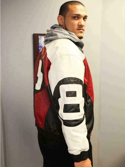 Danay Howard 8 Ball Pool Bomber Leather Jacket