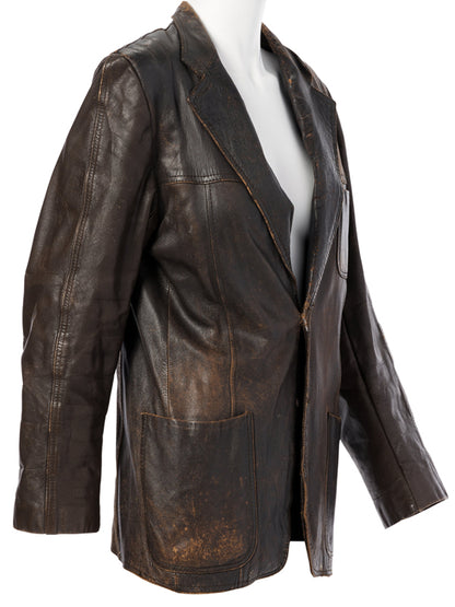 Dangerous Minds Michelle Pfeiffer Brown Leather Blazer Christmas Sale