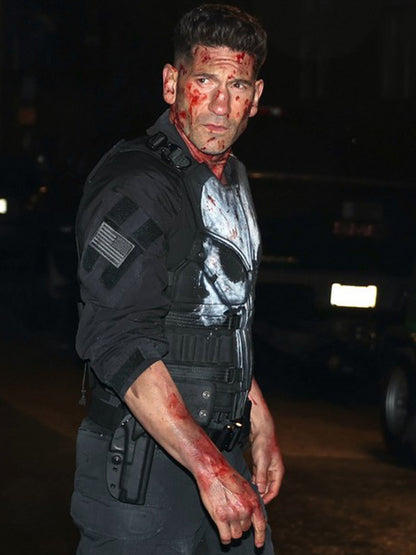Daredevil Born Again Jon Bernthal Punisher Leather Vest Celebrity Outfits