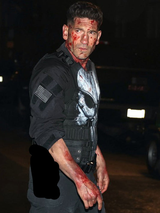 Daredevil Born Again Jon Bernthal Punisher Leather Vest Celebrity Outfits
