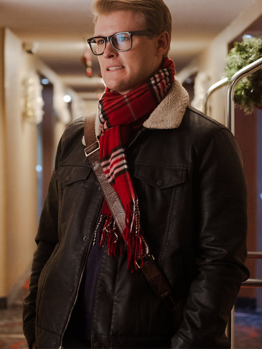 Dashing Home for Christmas Adrian Spencer Leather Jacket