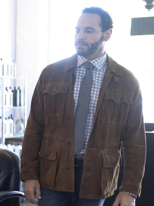 Detective Karadec High Potential Leather Suede Jacket