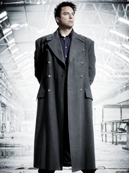 Doctor Who Captain Jack Harkness Gray Wool Coat