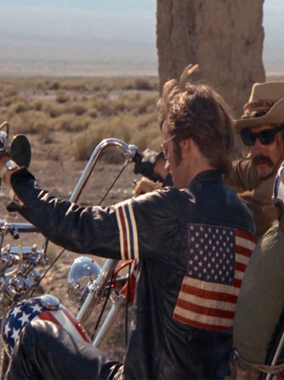 Easy Rider Peter Fonda Vintage Black Leather Jacket Buy now