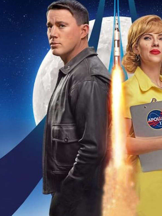 Fly Me To The Moon Channing Tatum Black Leather Jacket