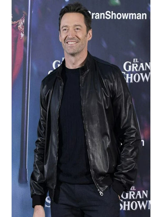 Hugh Jackman Black Biker Leather Jacket