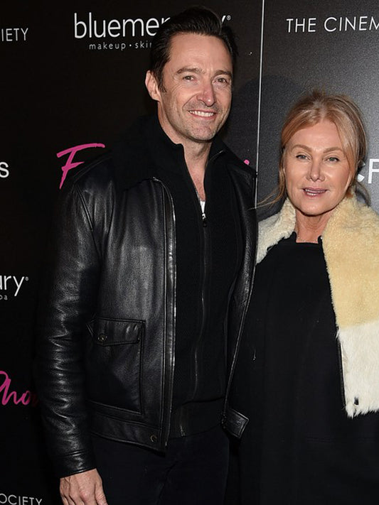 Hugh Jackman Black Classic Biker Leather Jacket