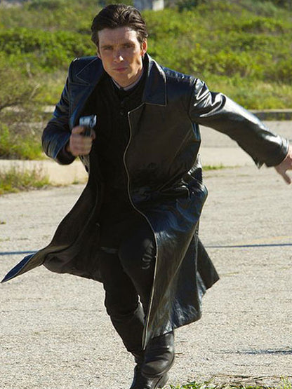 In Time Cillian Murphy Leather Black Coat Black Friday Sale