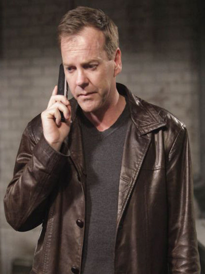 Jack Bauer 24 Legacy Brown Leather Coat Buy now