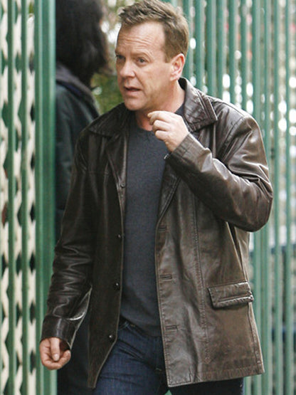 Jack Bauer 24 Legacy Brown Leather Coat