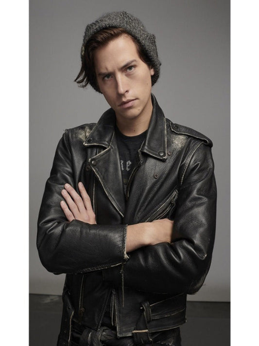 Jughead Jones Southside Serpents Snake Riverdale Black Leather Jacket