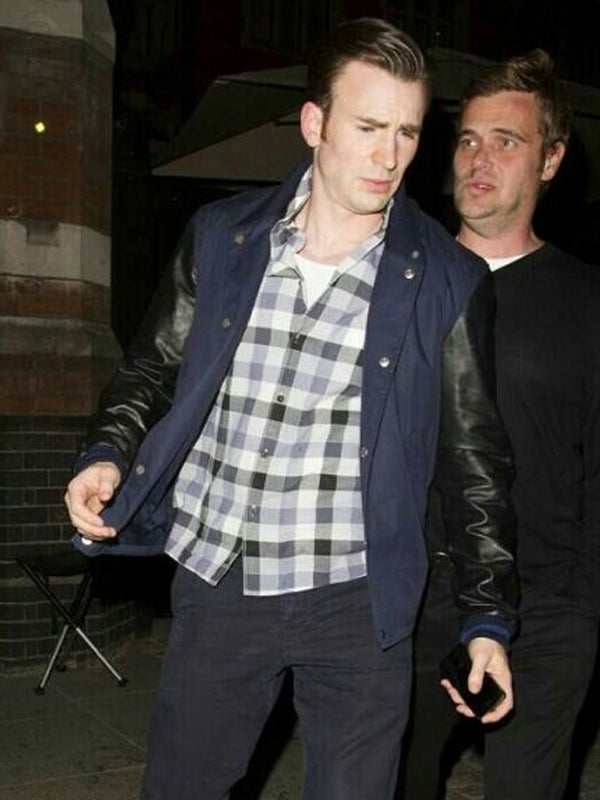 Knives Out Chris Evans Cotton Varsity Jacket Winter sale
