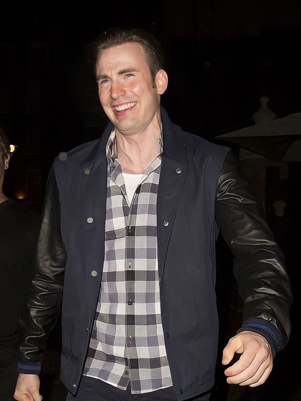 Knives Out Chris Evans Cotton Varsity Jacket