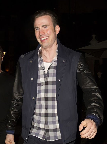 Knives Out Chris Evans Cotton Varsity Jacket