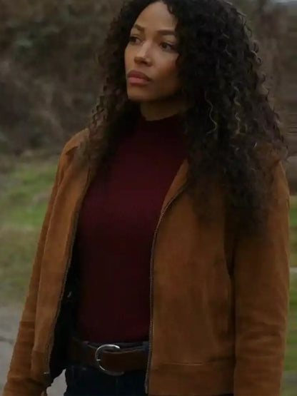 Kylie Bunbury Big Sky Brown Suede Jacket Shop now