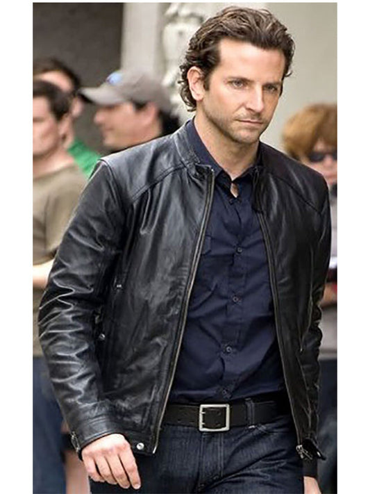 Limitless Bradley Cooper Biker Black Leather Jacket USA Sale Halloween