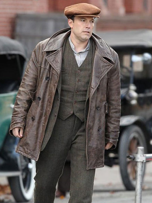 Live By Night Ben Affleck Brown Leather Coat Shop now