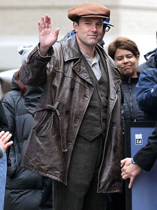 Live By Night Ben Affleck Brown Leather Coat