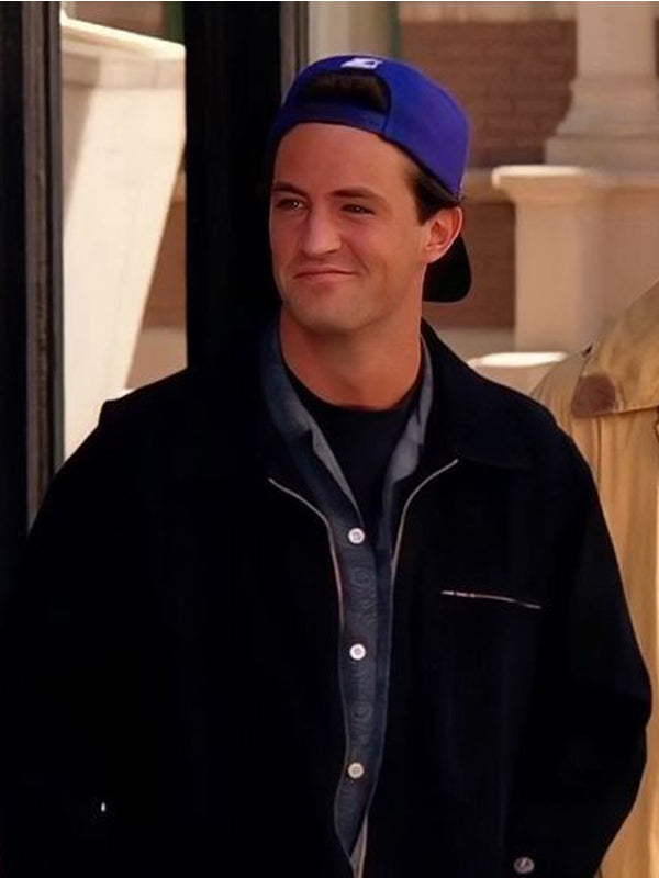Matthew Perry TV Series Friends Black Cotton Jacket clothing