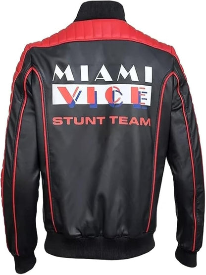 Miami Vice The Fall Guy Ryan Gosling Black Leather Jacket Spring Sale